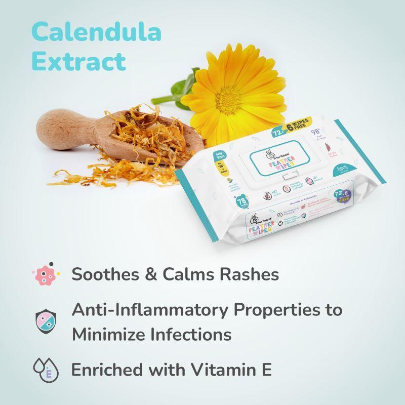 Feather Aqua Wipes - With Calendula Extract - Image 13
