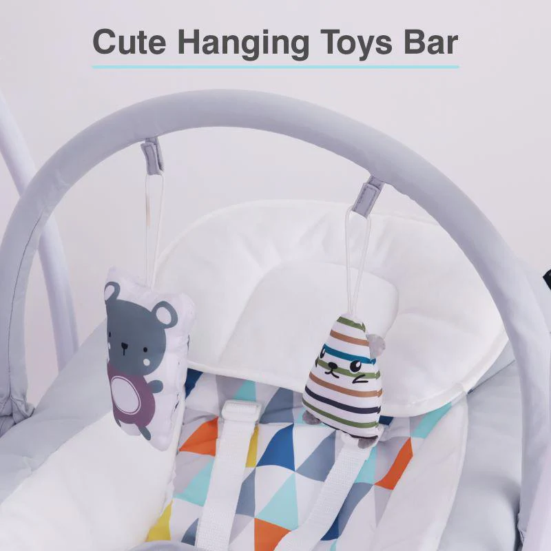 Snicker Automatic Baby Swing - Grey Multi - Image 5