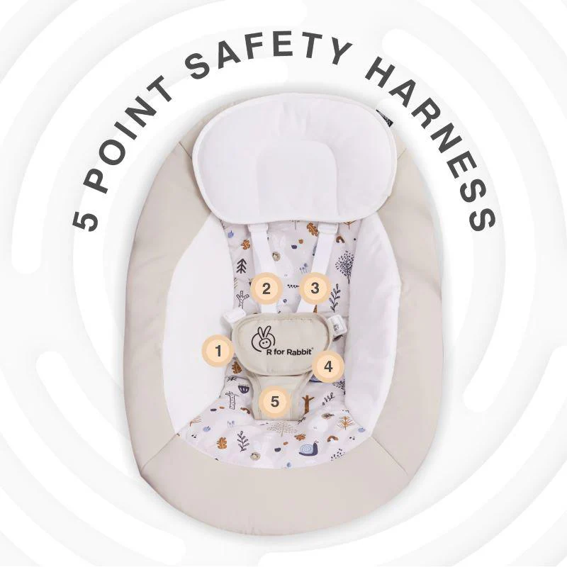 Snicker Automatic Baby Swing - Beige - Image 4