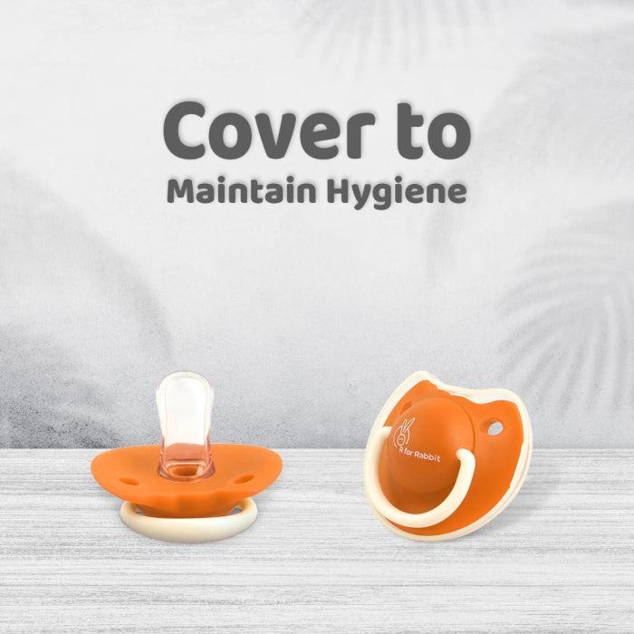 Tusky Pacifier Size L Ultra Light Soft Silicone Nipple - Orange - Image 4