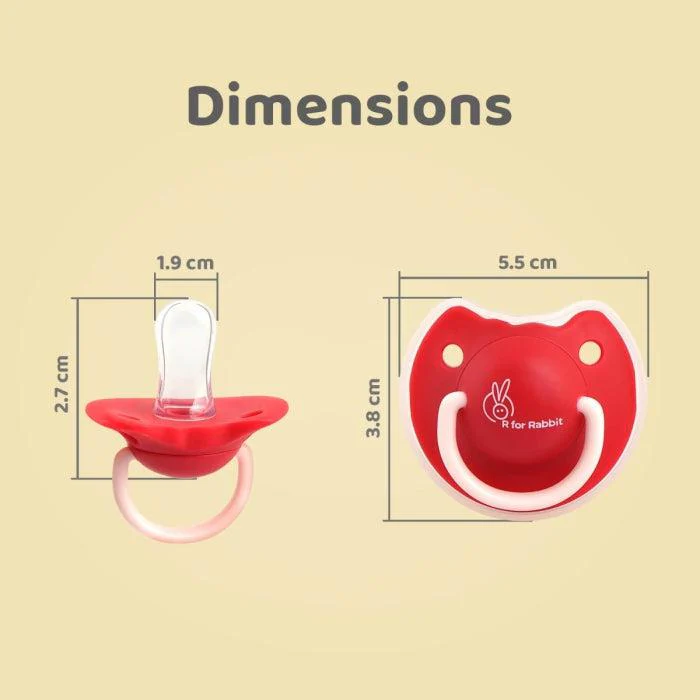Tusky Pacifier Size M Ultra Light Soft Silicone Nipple - Red - Image 5