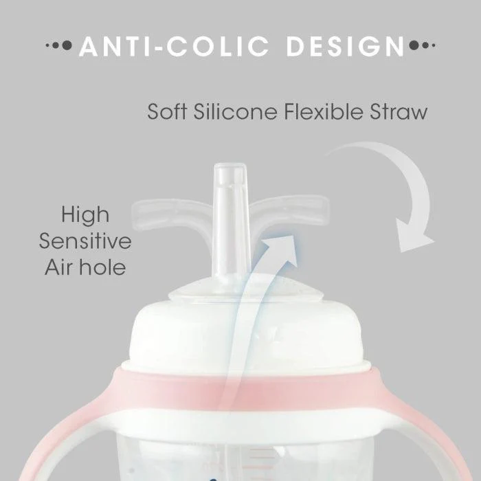 Premium Baloo Baby Straw Sipper Bottle 300 ML - Pink - Image 4