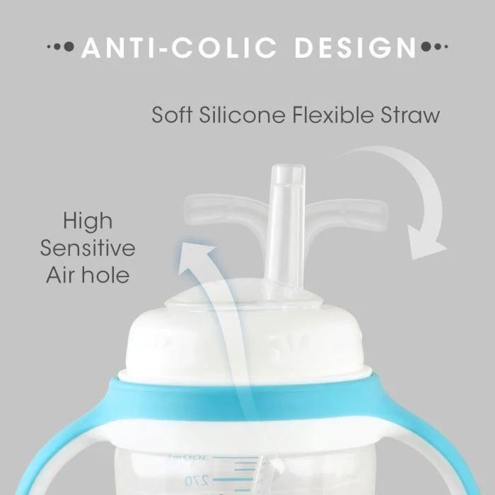Premium Baloo Baby Straw Sipper Bottle 300 ML - Blue - Image 4