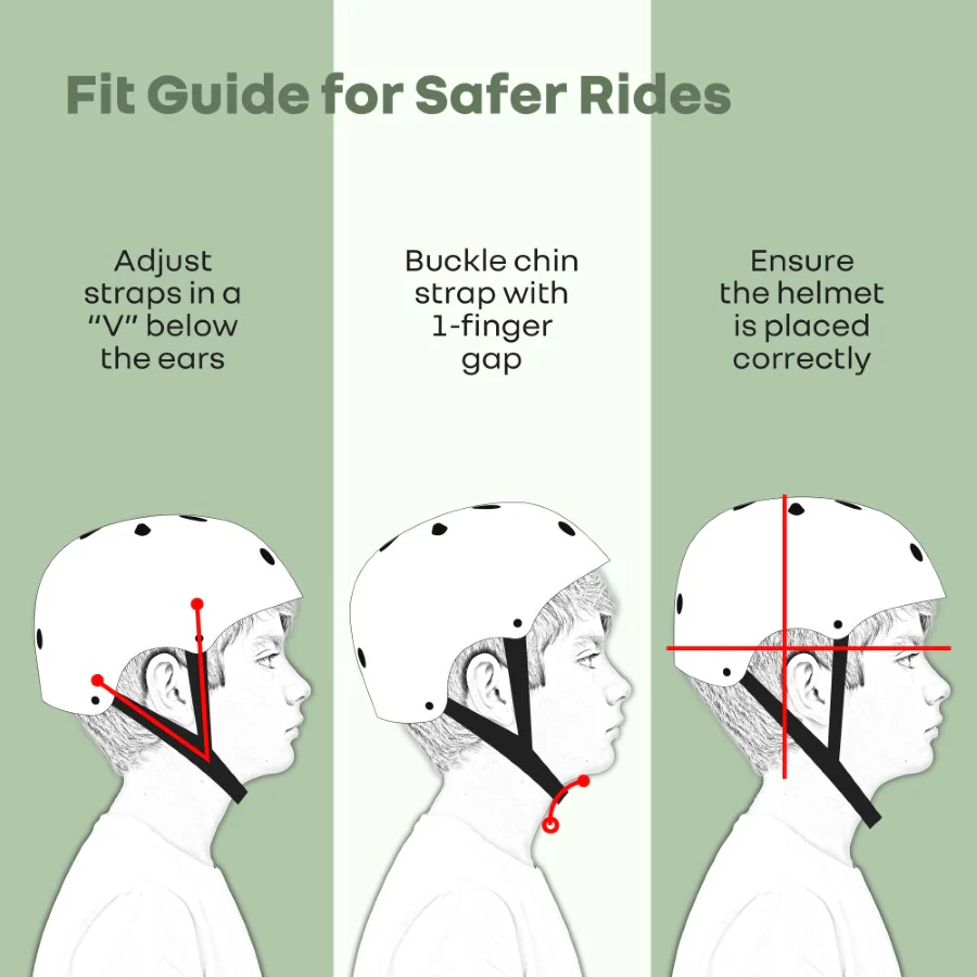 Safe Play Best Kids Safety Helmet - Trusted EN1078 Certified Helmet for Kids with Shock-Absorbing EPS Foam 5-13 Years - Green - Image 7