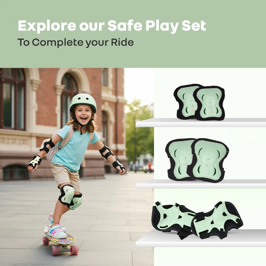 Safe Play Best Kids Safety Helmet - Trusted EN1078 Certified Helmet for Kids with Shock-Absorbing EPS Foam 5-13 Years - Green - Image 9