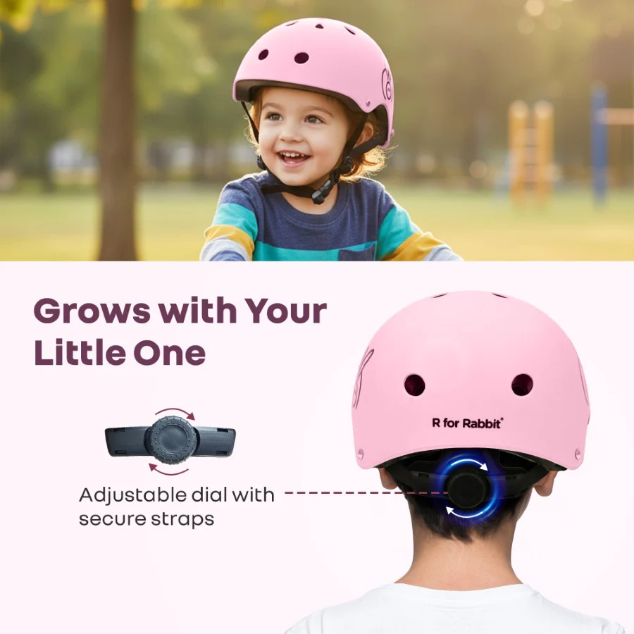 Safe Play Best Kids Safety Helmet - Trusted EN1078 Certified Helmet for Kids with Shock-Absorbing EPS Foam 5-13 Years - Pink - Image 4