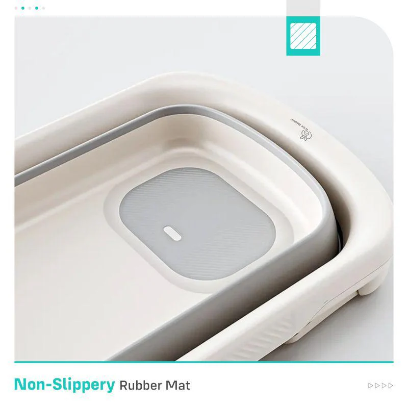 Bubble Double Smart Baby Bath Tub With Smart Water Temperature Plug - Grey White - Image 7