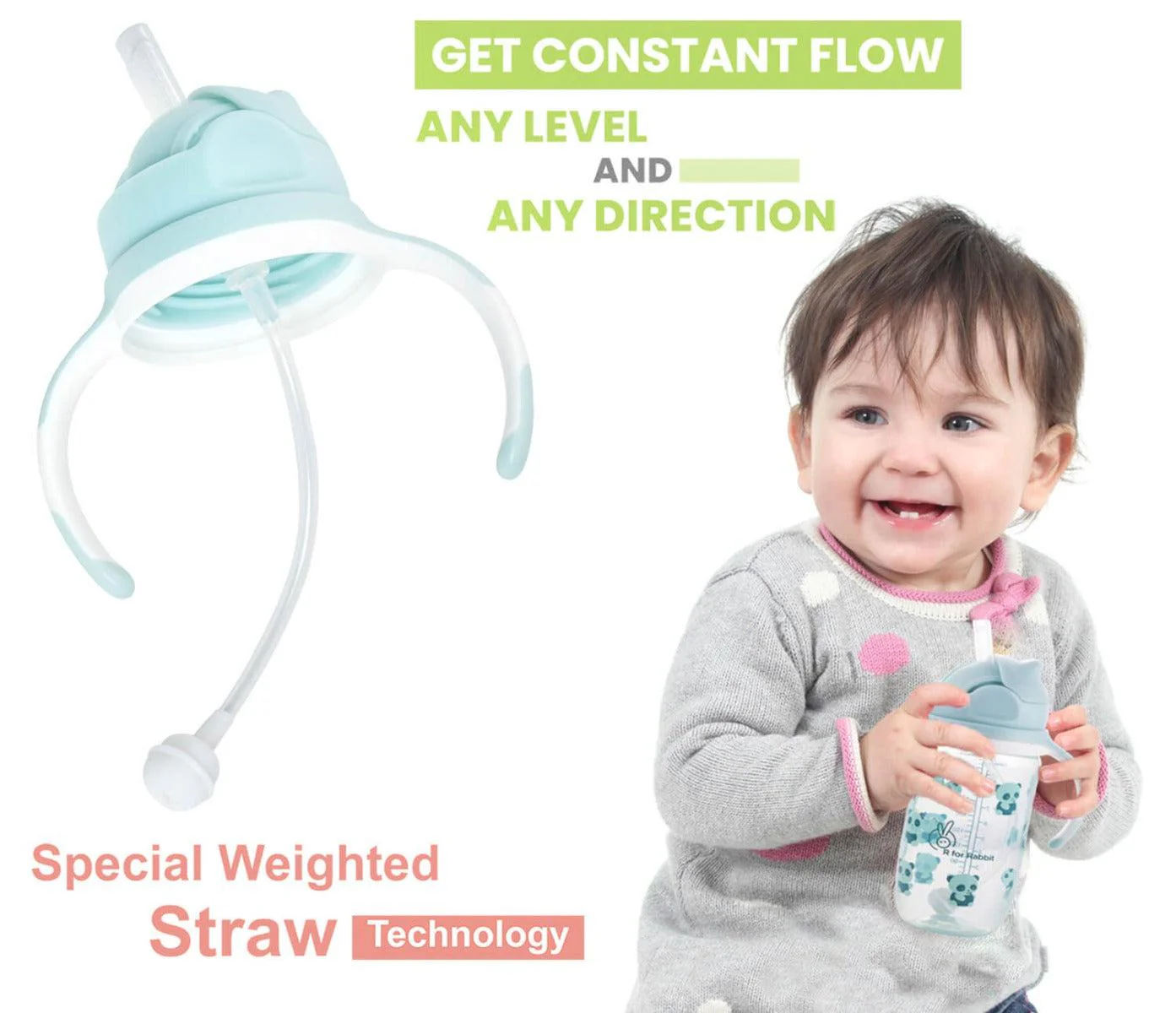 Bubble Baby Sipper Bottle 300ml BPA free Poly Propylene Material - Blue - Image 4