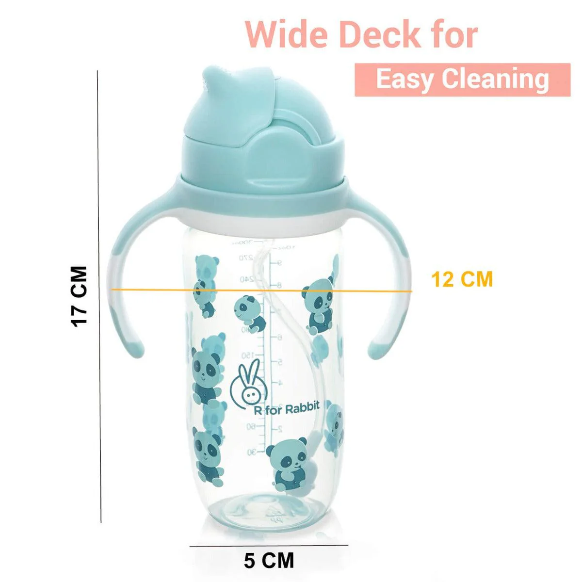 Bubble Baby Sipper Bottle 300ml BPA free Poly Propylene Material - Blue - Image 6