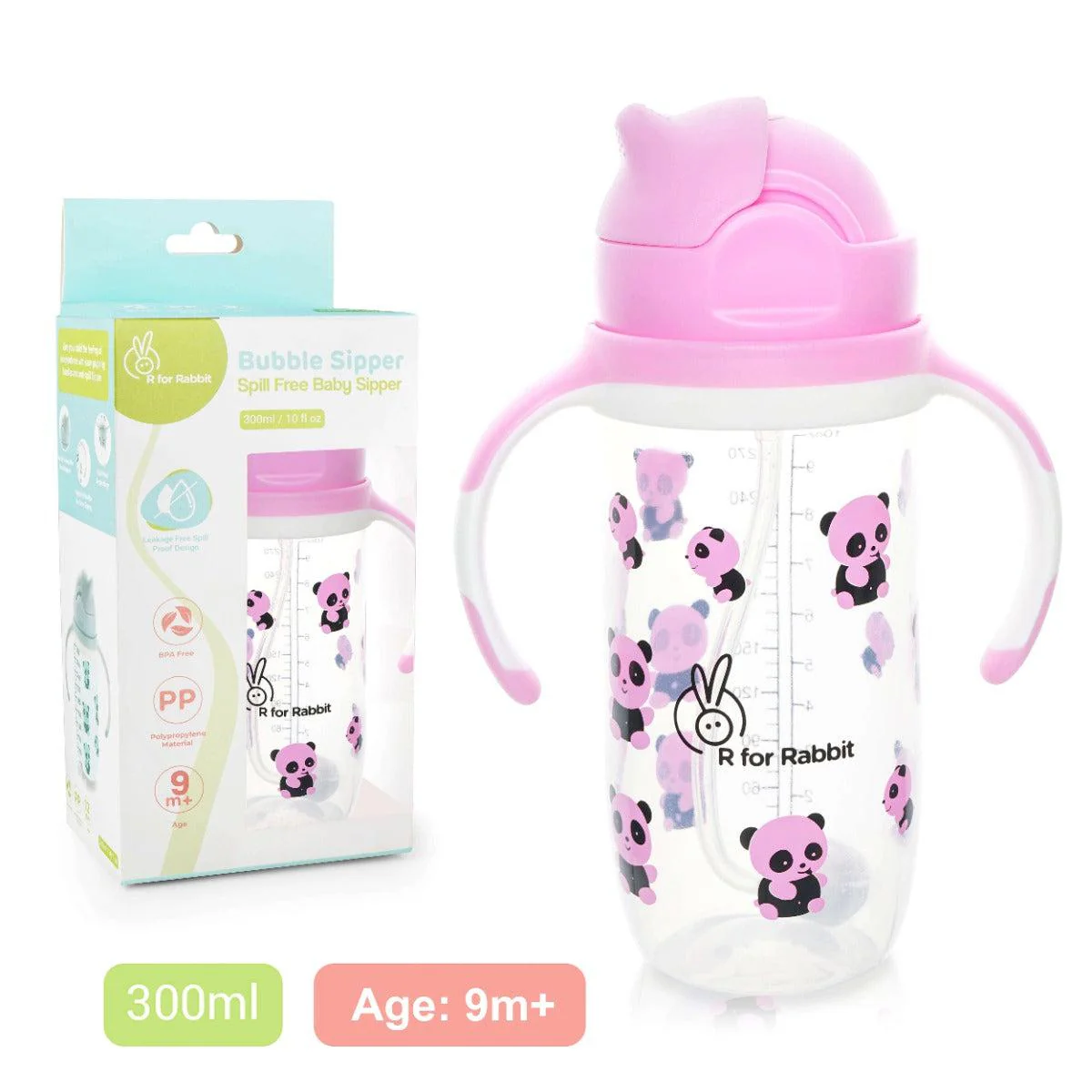 Bubble Baby Sipper Bottle 300ml BPA free Poly Propylene Material - Purple - Image 7