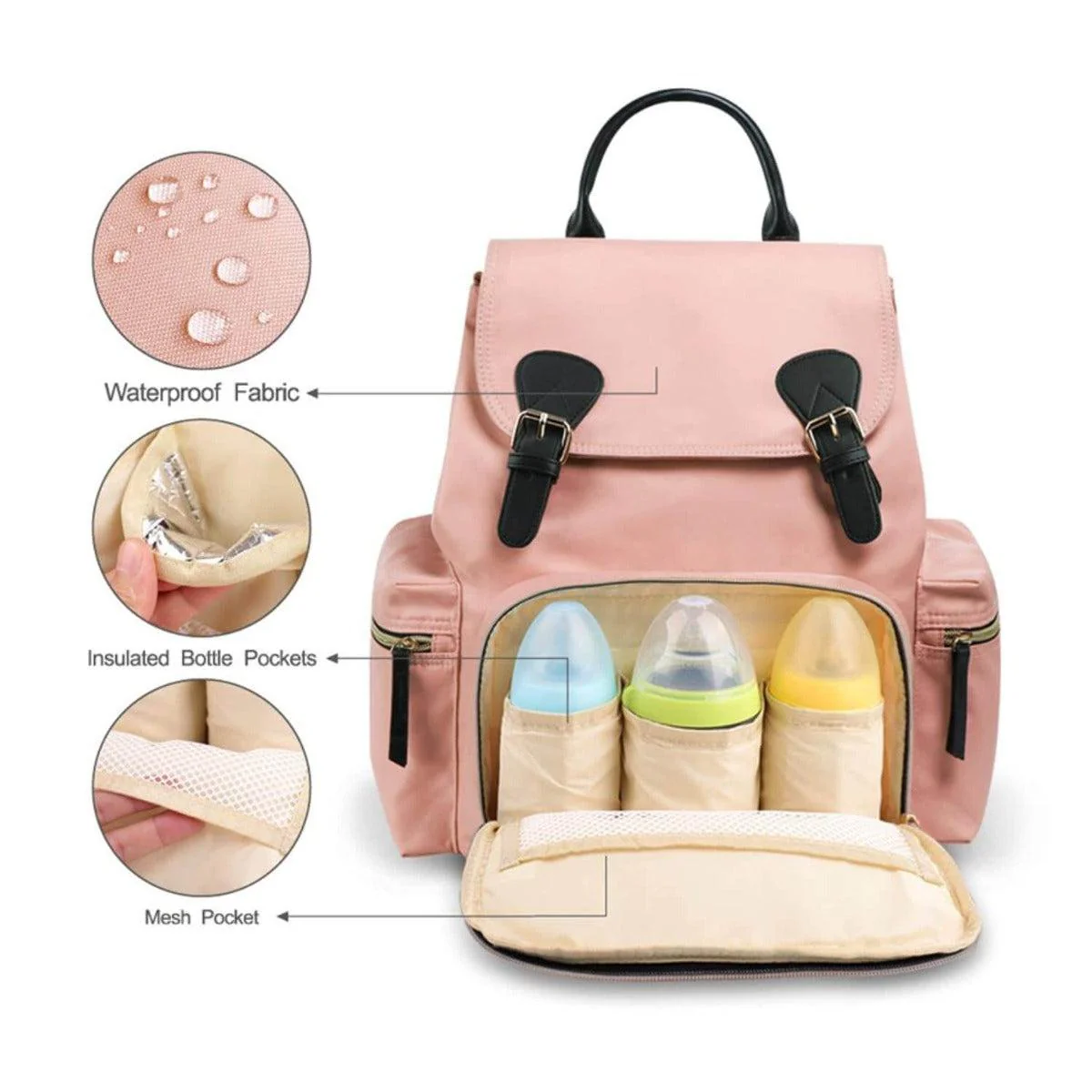 Caramello Bliss Diaper Bag - Pink - Image 5