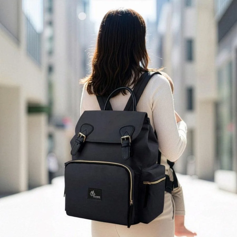 Caramello Bliss Diaper Bag - Black