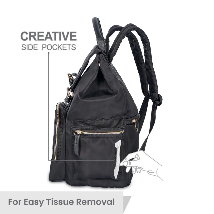 Caramello Bliss Diaper Bag - Jade Black - Image 2