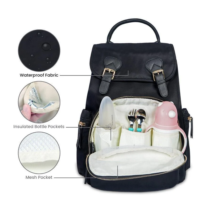 Caramello Bliss Diaper Bag - Jade Black - Image 4