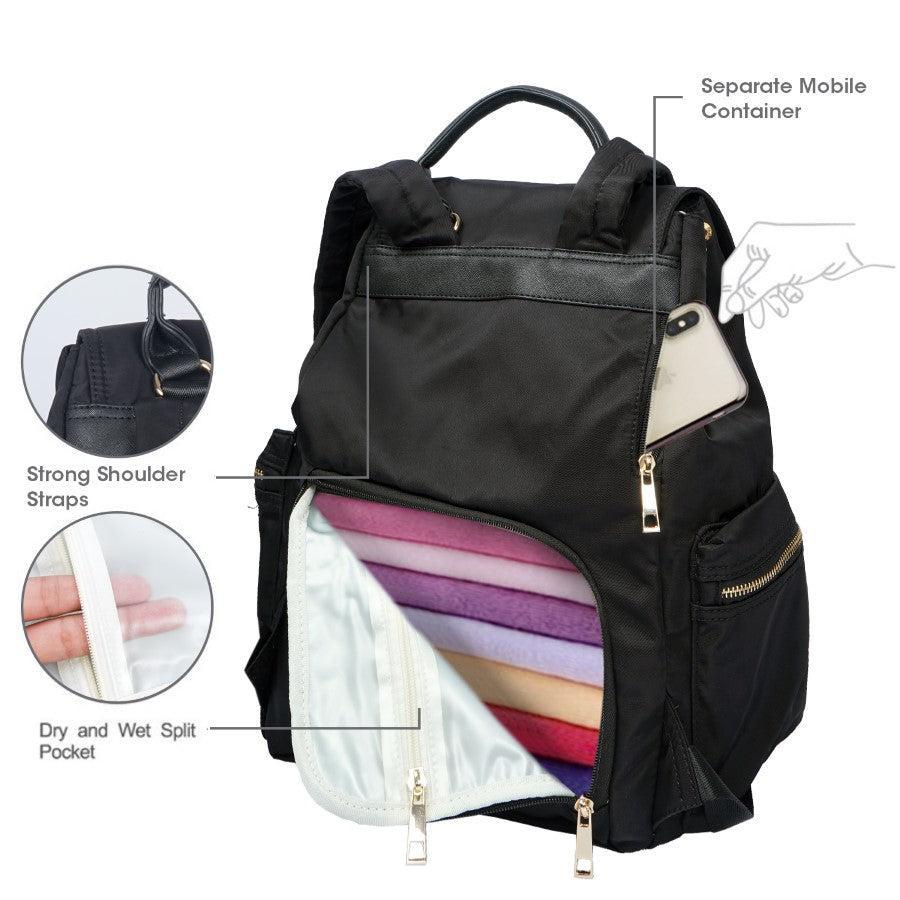Caramello Bliss Diaper Bag - Jade Black - Image 6