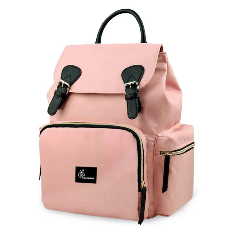 Caramello Bliss Diaper Bag With Personalized Name Tag - Pink - Image 3
