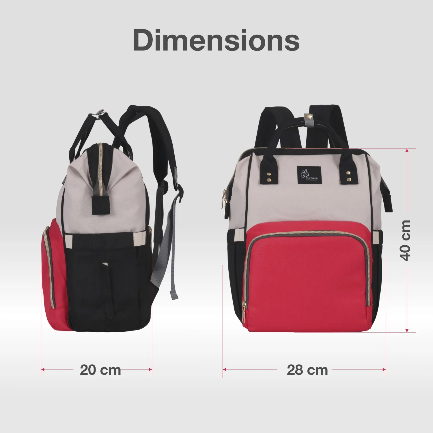 Caramello Diaper Bag Smart and Fashionable Diaper Bag For Moms - Cream Red - Image 5