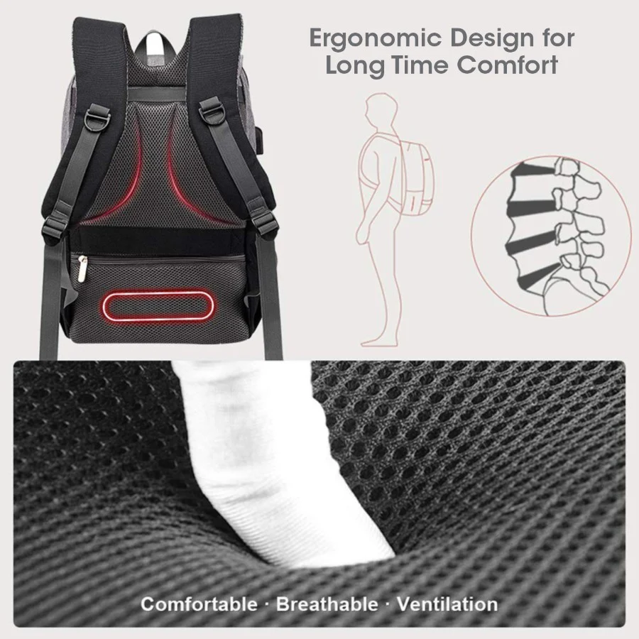 Caramello Smart Premium Diaper Bag for Moms & Dads with USB & Trolley Strap - Black Grey - Image 6