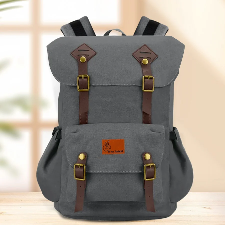 Caramello Sportz Diaper Bag For Moms With Personalized Name Tag - Graphite Grey - Image 3