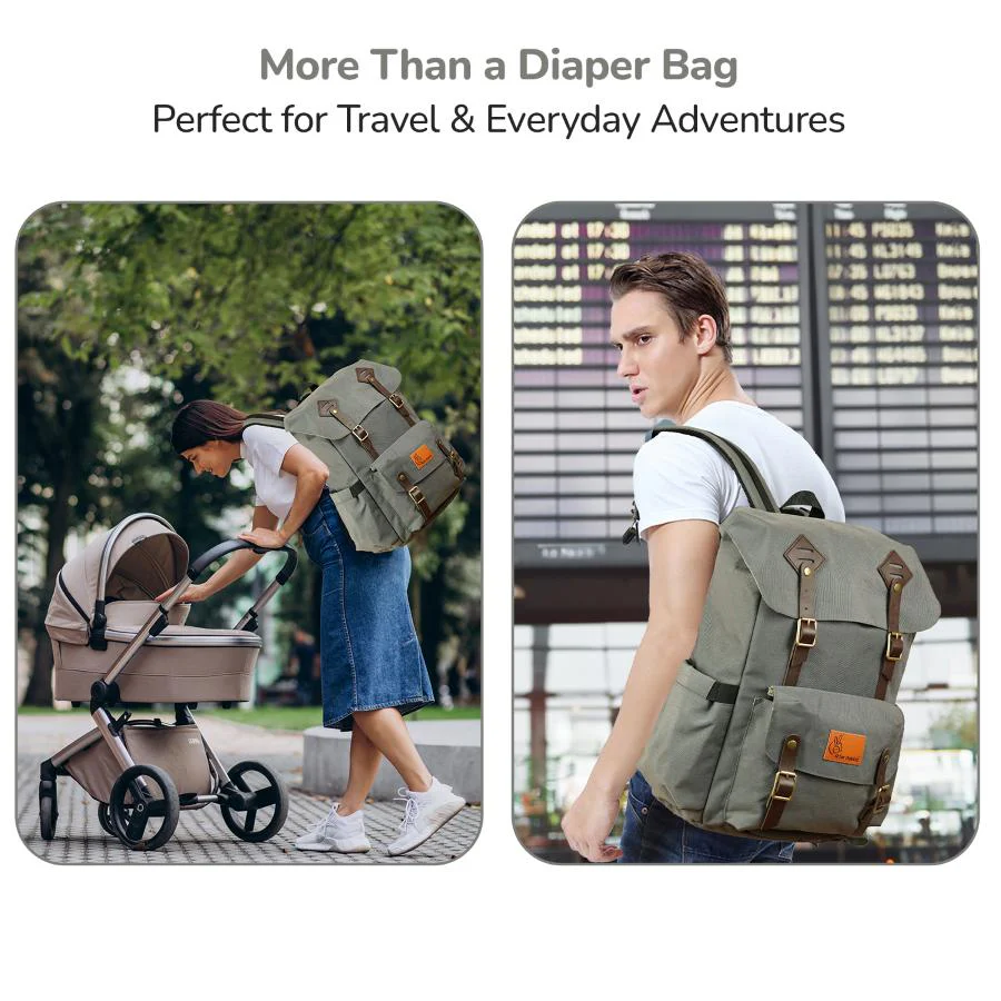 Caramello Sportz Diaper Bag For Moms With Personalized Name Tag - Graphite Grey - Image 8