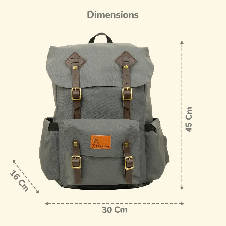 Caramello Sportz Diaper Bag For Moms With Personalized Name Tag - Graphite Grey - Image 9