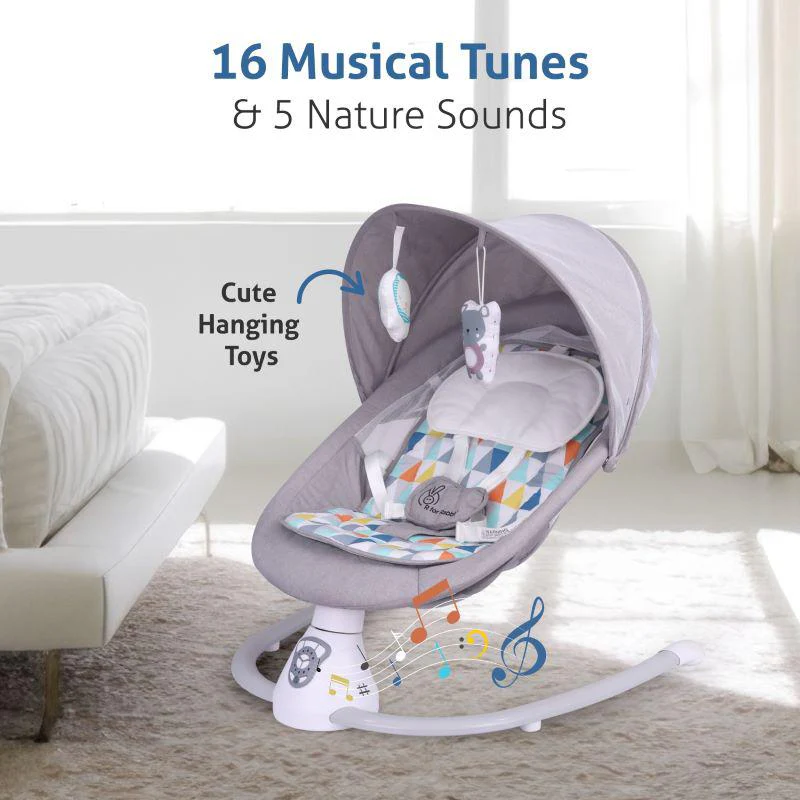 Cocoon The Smart Auto Baby Swing - Grey Multi - Image 6