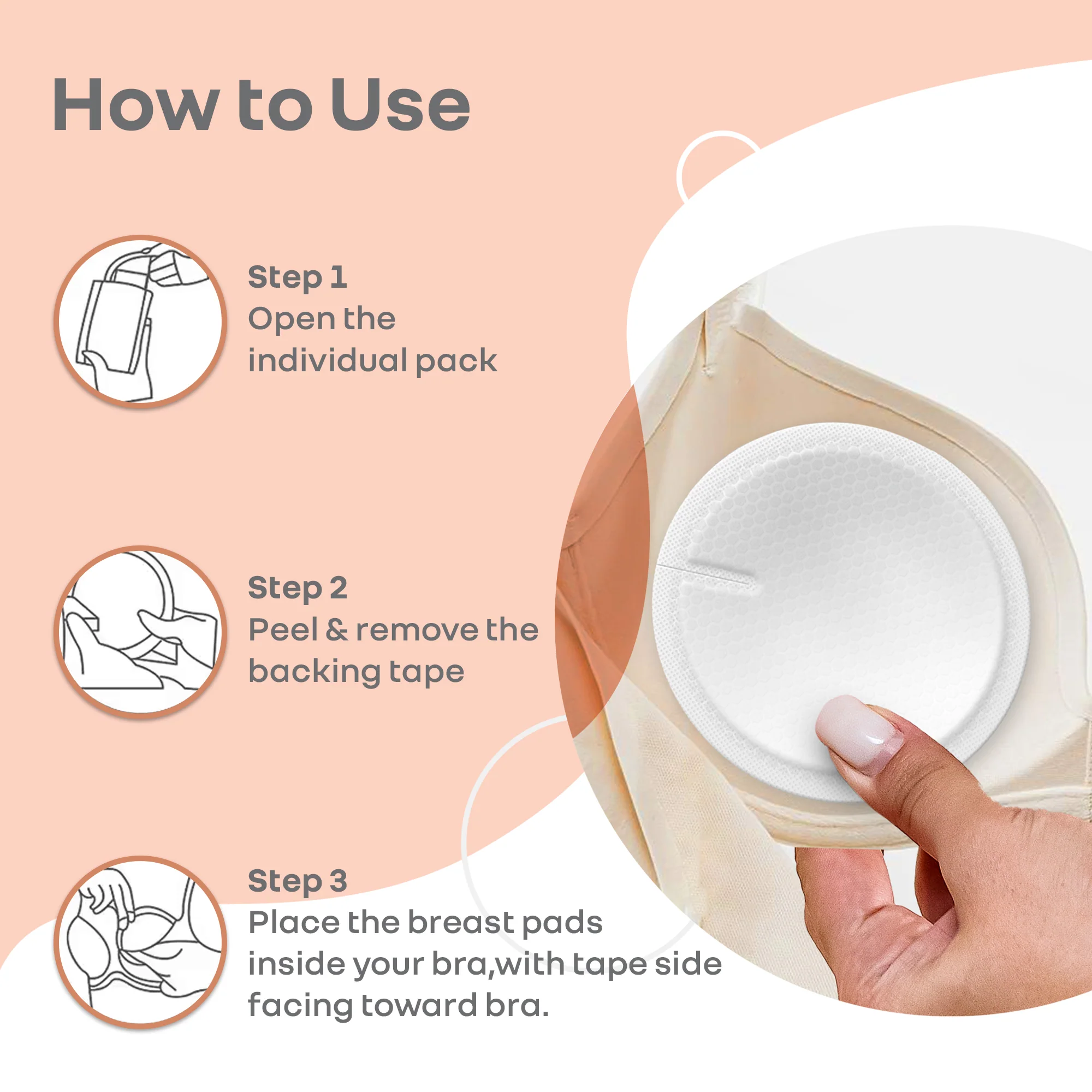 Comfy Shield Breast Pads for Moms - 24-Hour Day & Night Leak Protection - White - Image 7