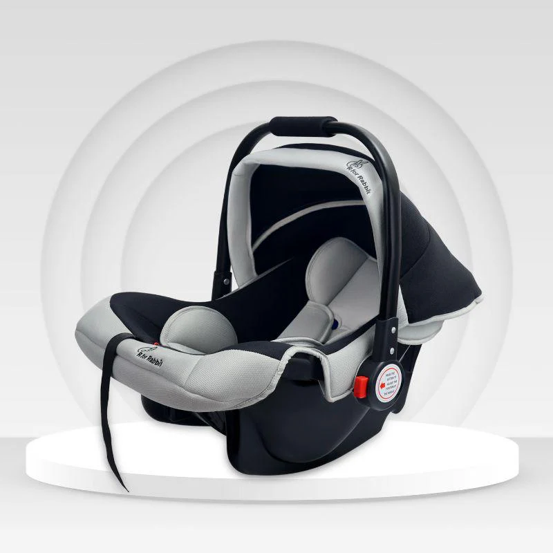 Cozy 3 In 1 Multipurpose Baby Carry Cot Rocker Portable With Washable Cover 0 To 15 Months - Black Grey