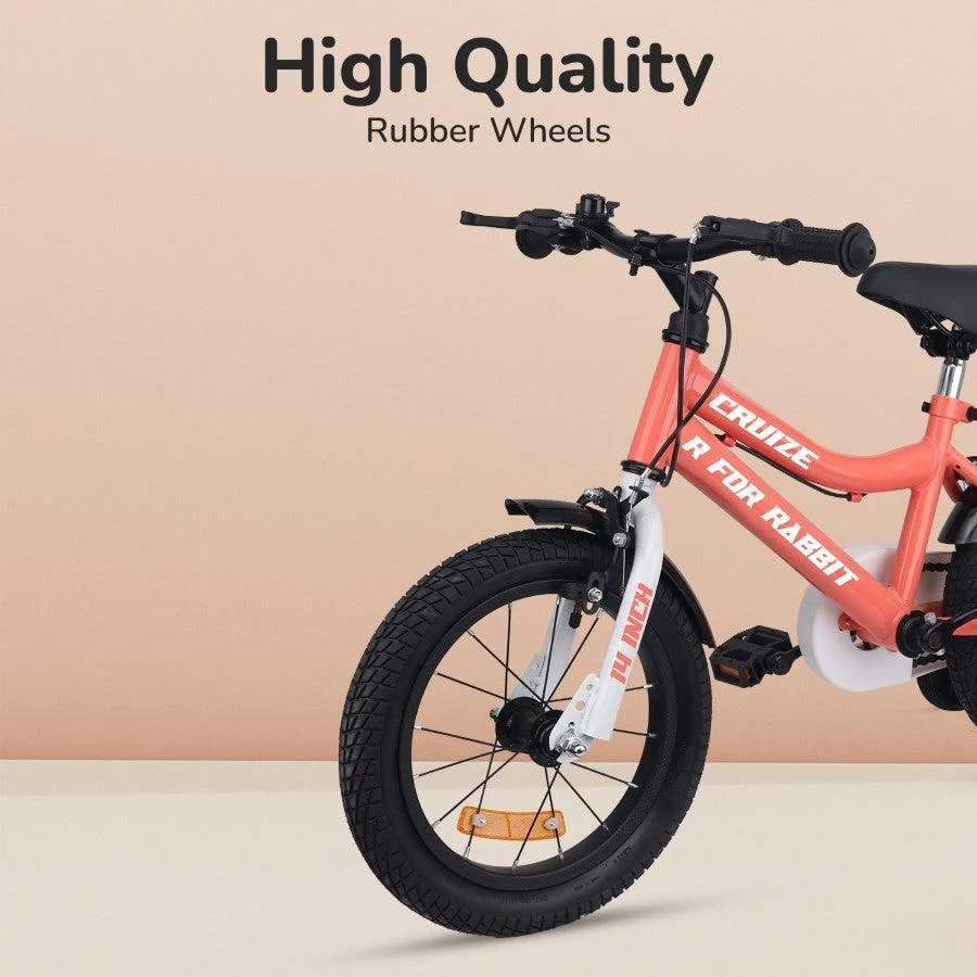 Cruize Bicycle For Kids 14 Inch With 90% Plug N Play Installation - Peach - Image 8