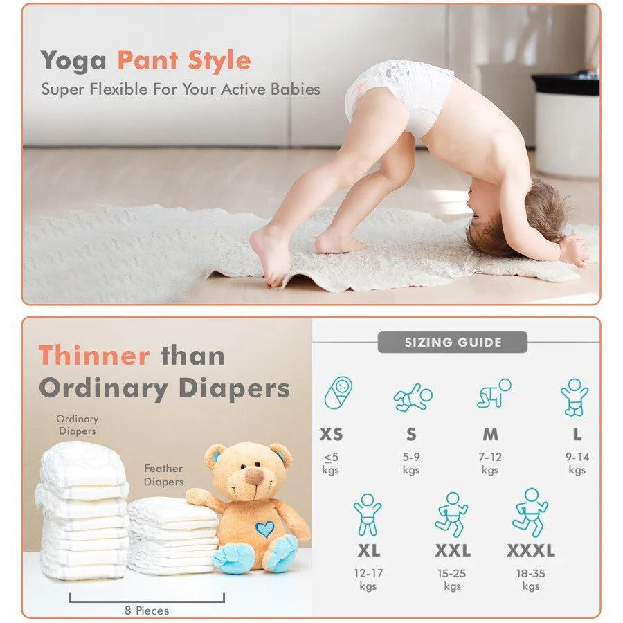 Feather Diapers L Size + Aqua Wipes Combo - Image 3