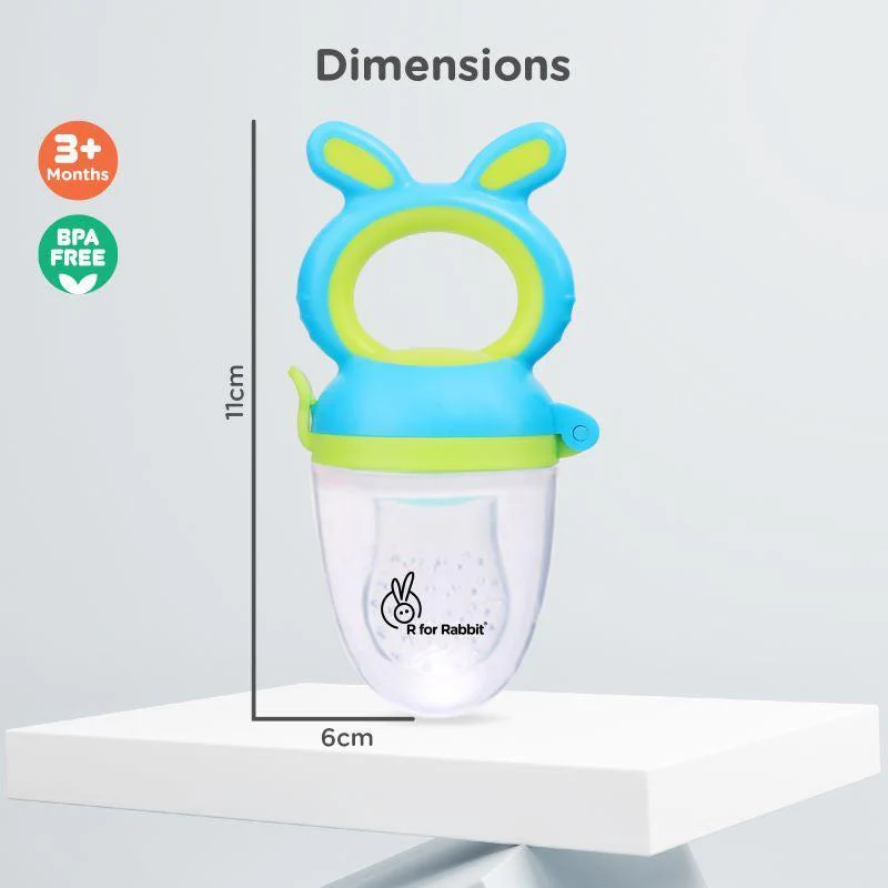 First Feed Bunny Nibbler for Babies - Green-Blue - Image 7