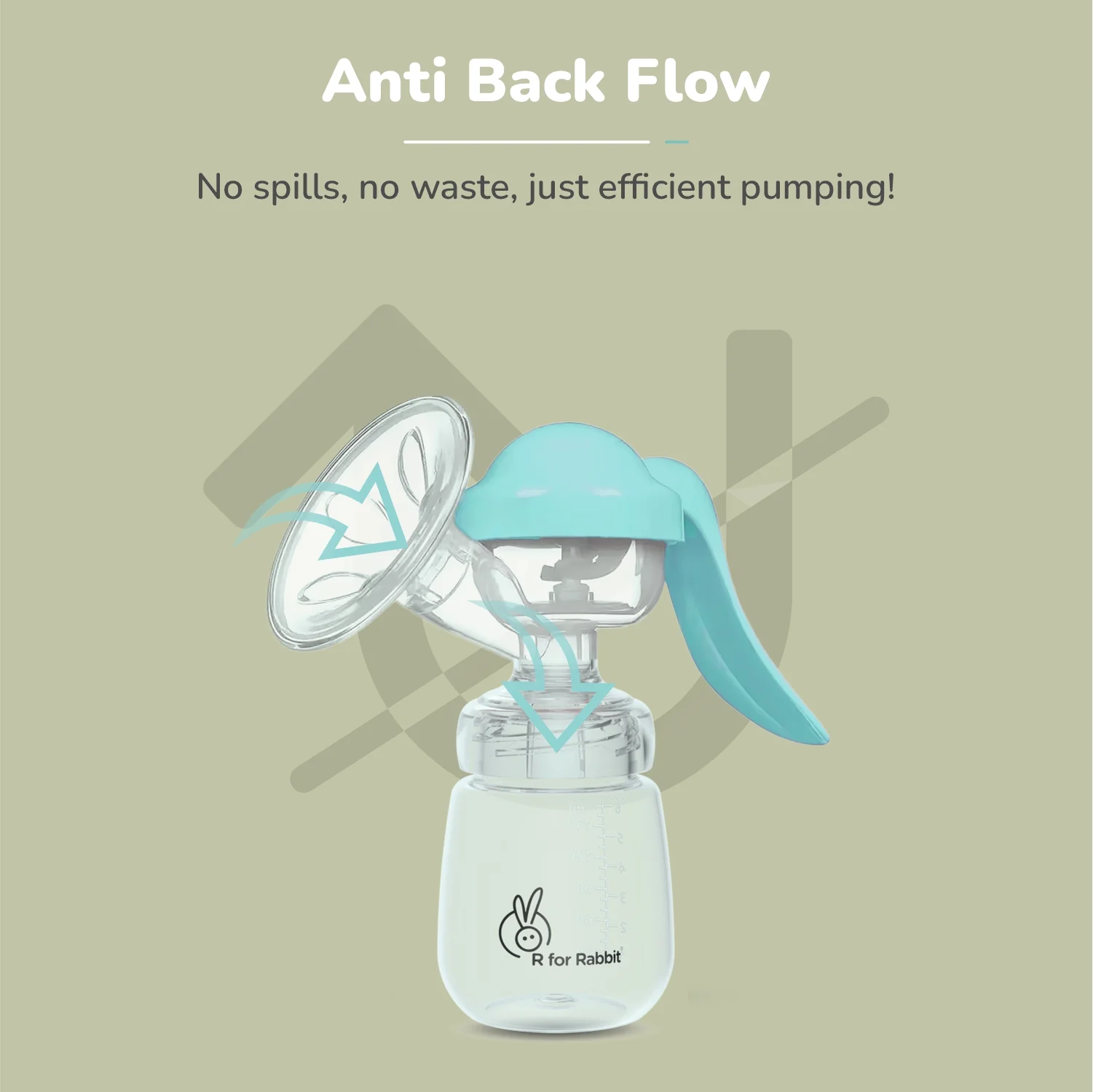 First Feed Cozy Manual Feeding Breast Pump With 2 Suction Level Adjustment - Sea Green - Image 6