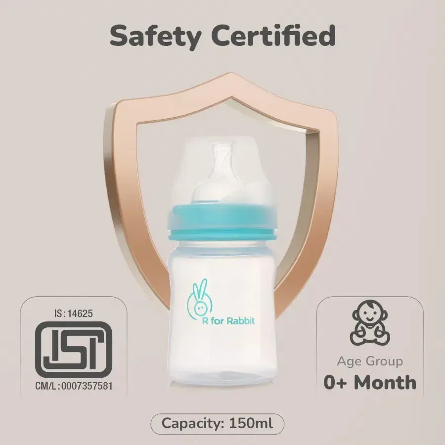 First feed 150 ml PP Feeding Bottle - Sea Green - Image 6