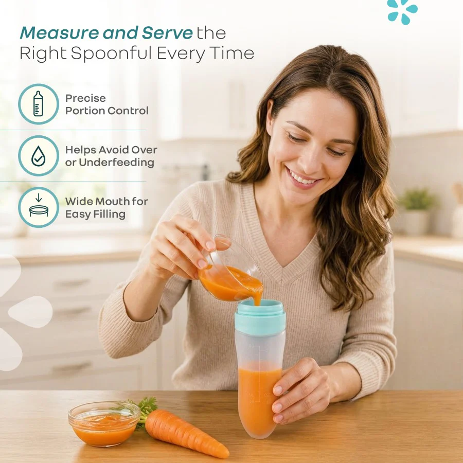 Silicone Feeding Bottle Spoon - Blue - Image 6
