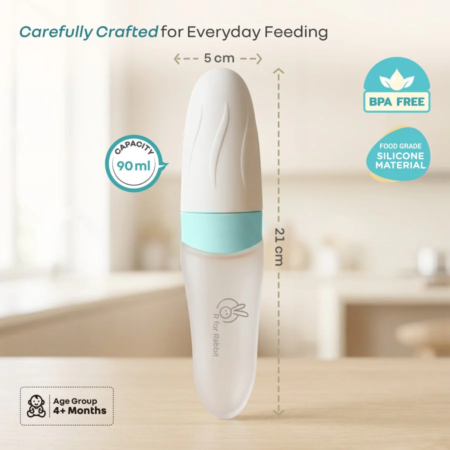 Silicone Feeding Bottle Spoon - Blue - Image 8