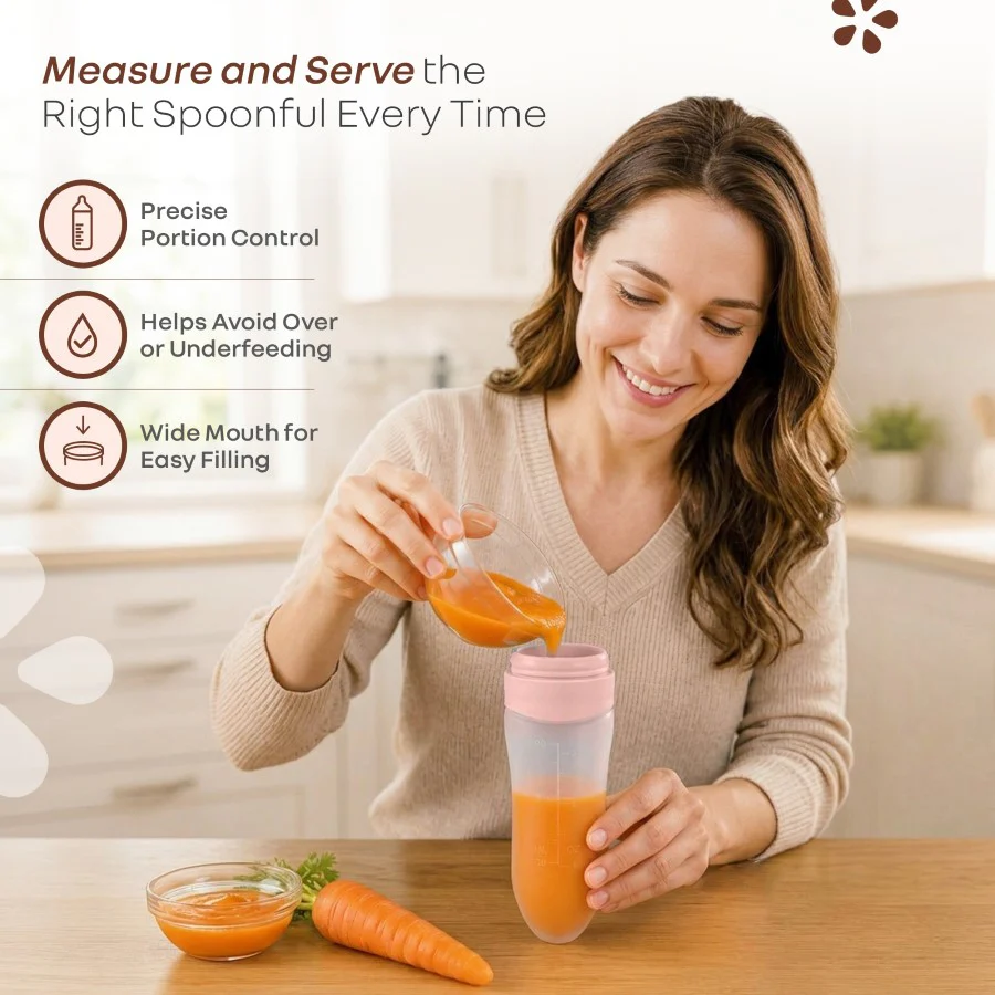 Silicone Feeding Bottle Spoon - Pink - Image 6