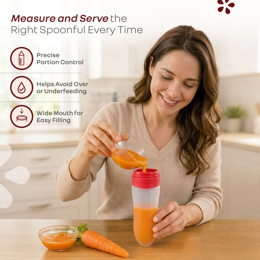 Silicone Feeding Bottle Spoon - Red - Image 6