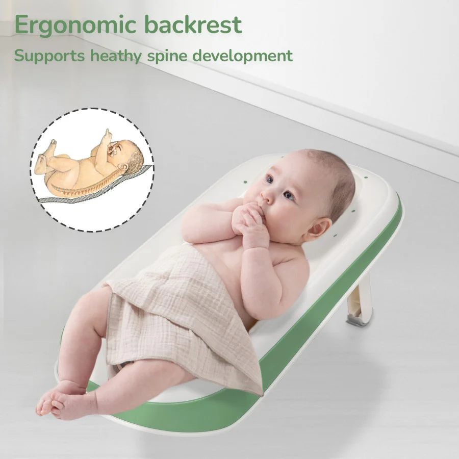 Fun Time Aqua Bath Tub For Kids With 3-Recline Positions - Green - Image 4