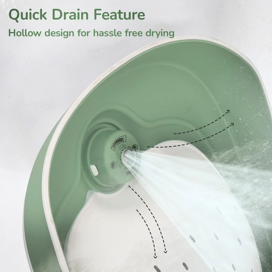Fun Time Aqua Bath Tub For Kids With 3-Recline Positions - Green - Image 5