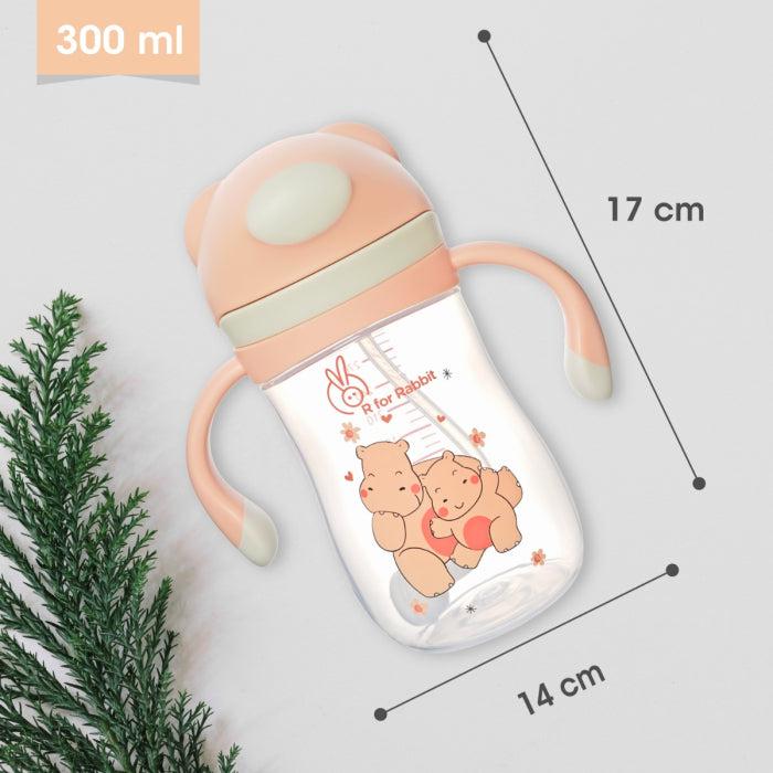 Hippo Straw Sipper Bottle For Babies 300ml - Yellow - Image 3