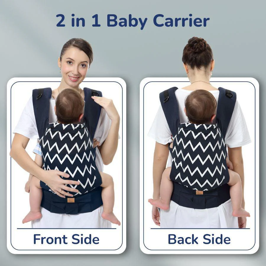Hug Me Ergo 2-in-1 Baby Carrier with Ergonomic Support - Blue - Image 3