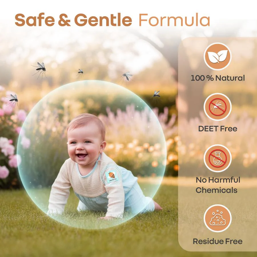 Hygo Care Mosquito Repellent Patches - Non-Toxic & DEET-Free Protection for Babies & Toddlers - White - Image 3