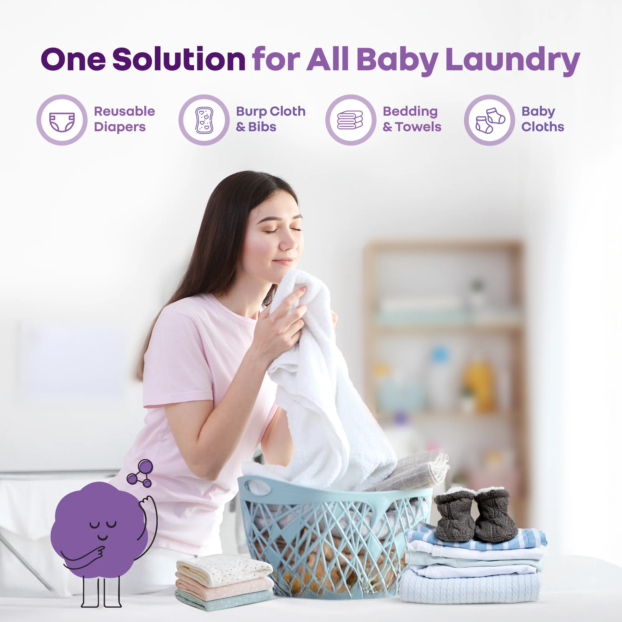 Hygo Care Baby Clothes Liquid Detergent Refill Pack 1000ml, Machine & Hand Wash Compatible - White - Image 4