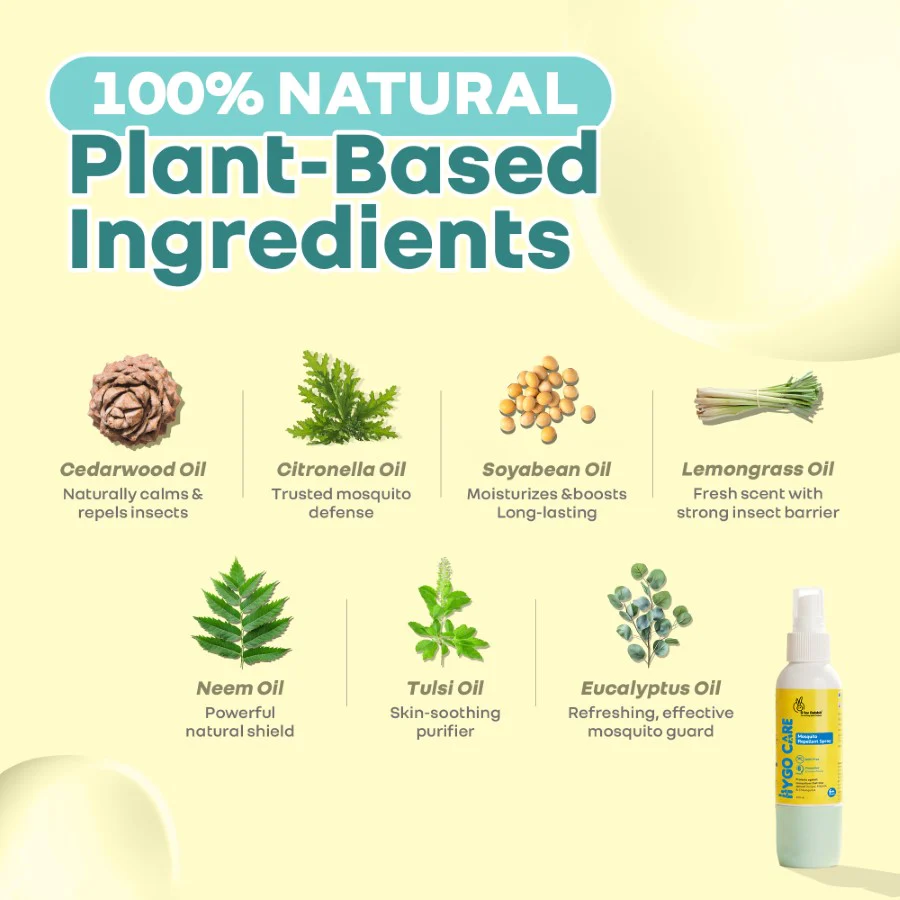 Hygocare Natural Mosquito Repellent Spray for Babies - 8 Hours Protection, DEET-Free (100ml) - White - Image 7