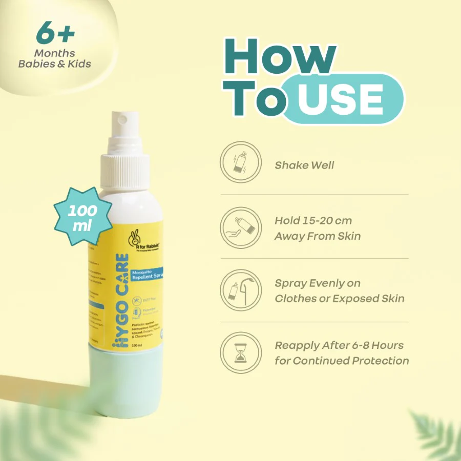 Hygocare Natural Mosquito Repellent Spray for Babies - 8 Hours Protection, DEET-Free (100ml) - White - Image 8