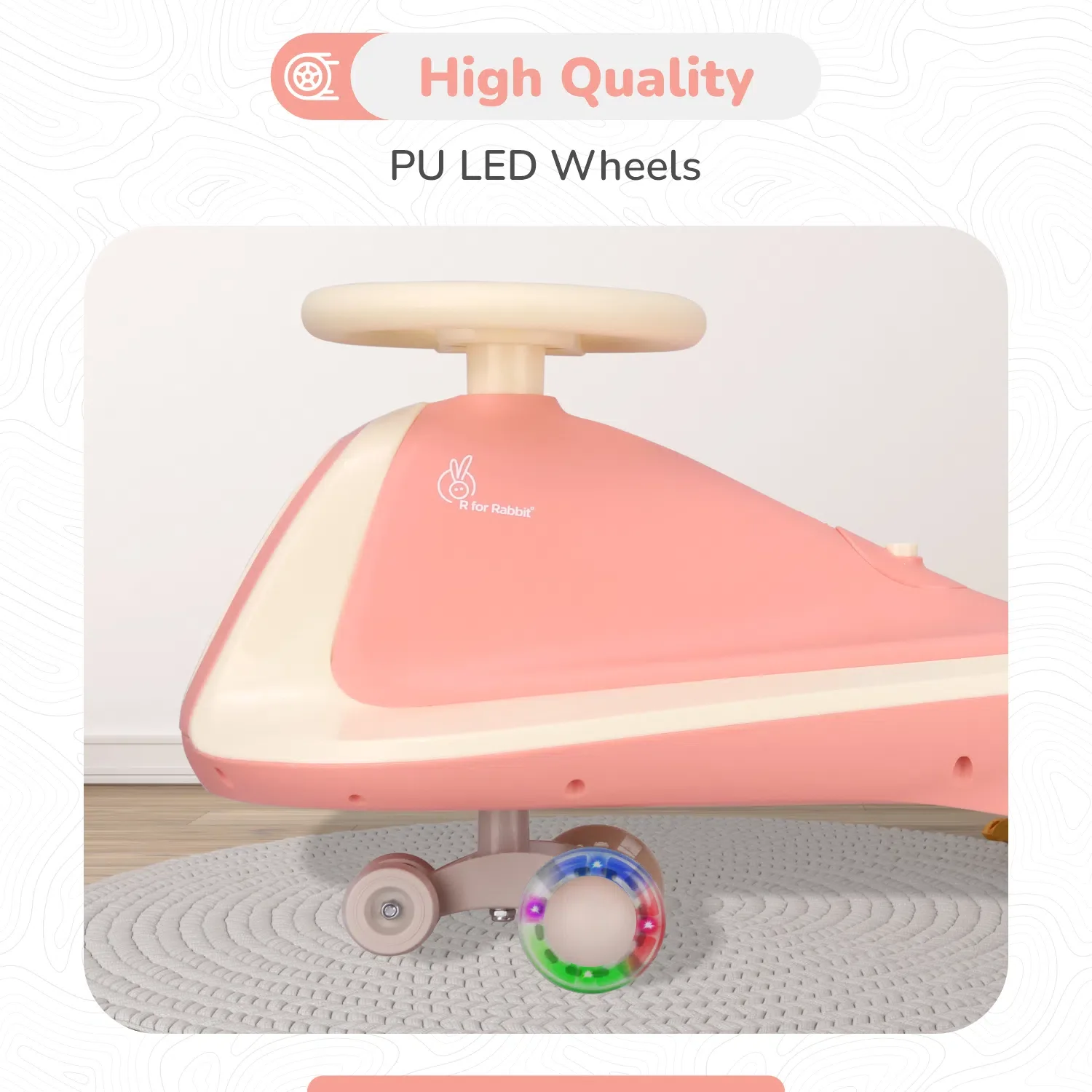 Iya Iya Sportz swing car for kids - Peach Grey - Image 3