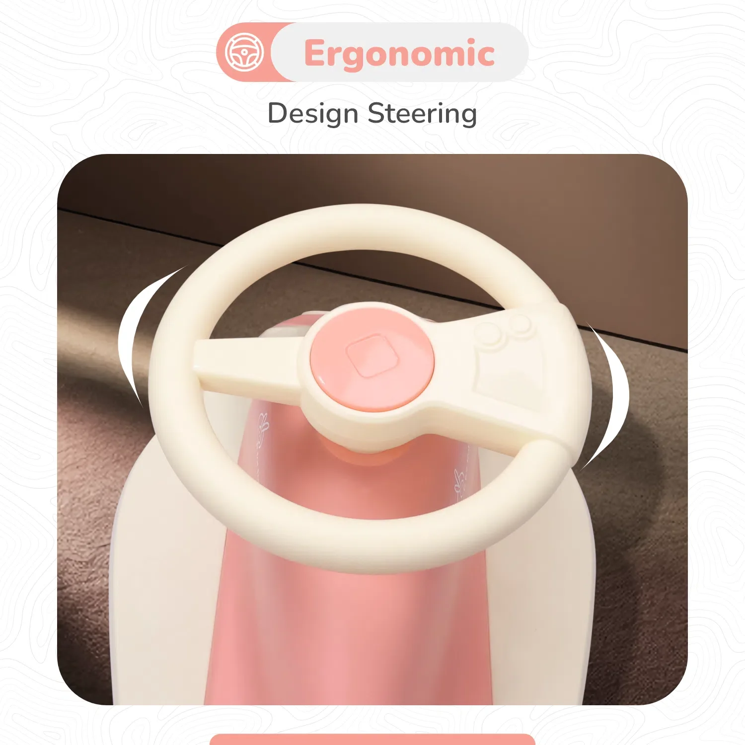 Iya Iya Sportz swing car for kids - Peach Grey - Image 5
