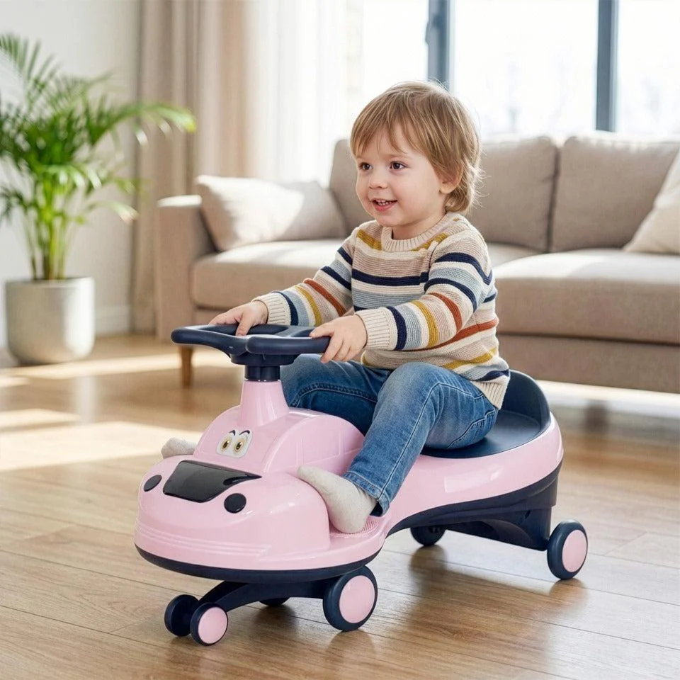 Iya Iya Zippy Swing Car For Kids - Pink
