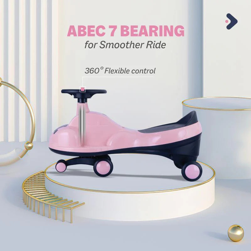 Iya Iya Zippy Swing Car For Kids - Pink - Image 4