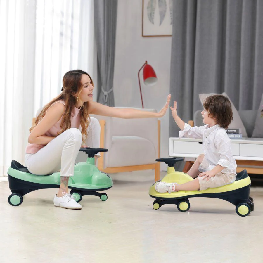 Iya Iya Zippy Swing Car For Kids - Sea Green - Image 3